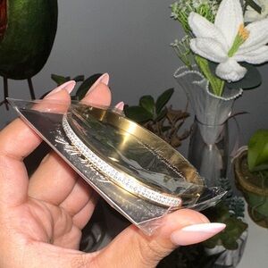 Gold and diamond Bangle Bracelet